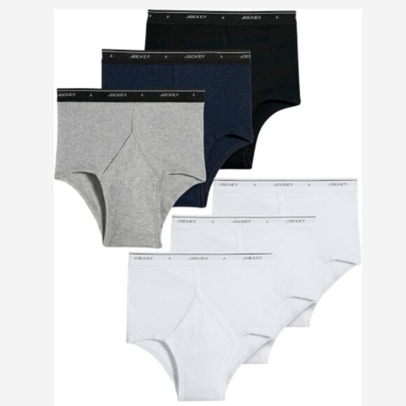 (2) 3 Pack Jockey Men's Briefs Classic Underwear Size 40 Full Rise Design Cotton - Picture 1 of 3